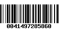 Código de Barras 0041497285860