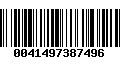 Código de Barras 0041497387496