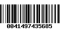 Código de Barras 0041497435685