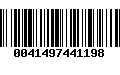 Código de Barras 0041497441198