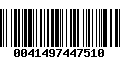 Código de Barras 0041497447510