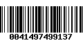 Código de Barras 0041497499137