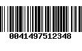 Código de Barras 0041497512348