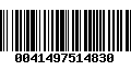 Código de Barras 0041497514830