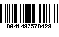 Código de Barras 0041497578429