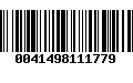 Código de Barras 0041498111779