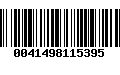 Código de Barras 0041498115395