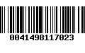 Código de Barras 0041498117023