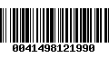 Código de Barras 0041498121990