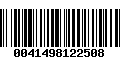 Código de Barras 0041498122508