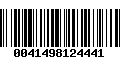 Código de Barras 0041498124441