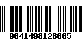 Código de Barras 0041498126605