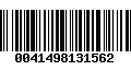 Código de Barras 0041498131562