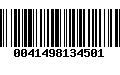 Código de Barras 0041498134501