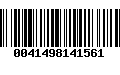 Código de Barras 0041498141561