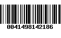 Código de Barras 0041498142186