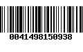 Código de Barras 0041498150938