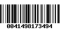 Código de Barras 0041498173494