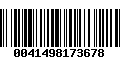 Código de Barras 0041498173678