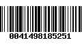 Código de Barras 0041498185251