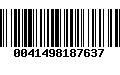 Código de Barras 0041498187637