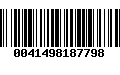 Código de Barras 0041498187798