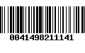 Código de Barras 0041498211141