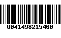 Código de Barras 0041498215460