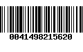 Código de Barras 0041498215620