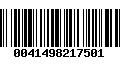 Código de Barras 0041498217501