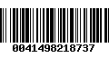 Código de Barras 0041498218737