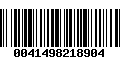 Código de Barras 0041498218904