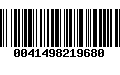 Código de Barras 0041498219680