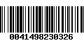 Código de Barras 0041498230326