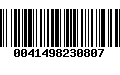 Código de Barras 0041498230807