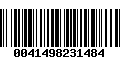 Código de Barras 0041498231484