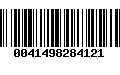 Código de Barras 0041498284121