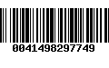 Código de Barras 0041498297749