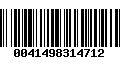 Código de Barras 0041498314712