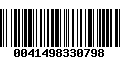 Código de Barras 0041498330798