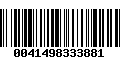 Código de Barras 0041498333881