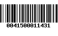 Código de Barras 0041500011431