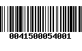 Código de Barras 0041500054001