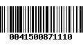 Código de Barras 0041500871110