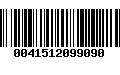 Código de Barras 0041512099090