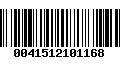 Código de Barras 0041512101168