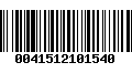 Código de Barras 0041512101540