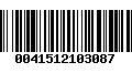 Código de Barras 0041512103087