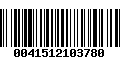 Código de Barras 0041512103780