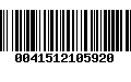 Código de Barras 0041512105920